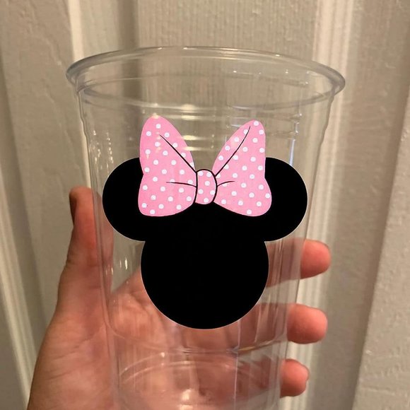 150Pcs Minnie Mouse Head Stickers Big Size 2.73 x 2.62 Inch Pink - Picture 4 of 7